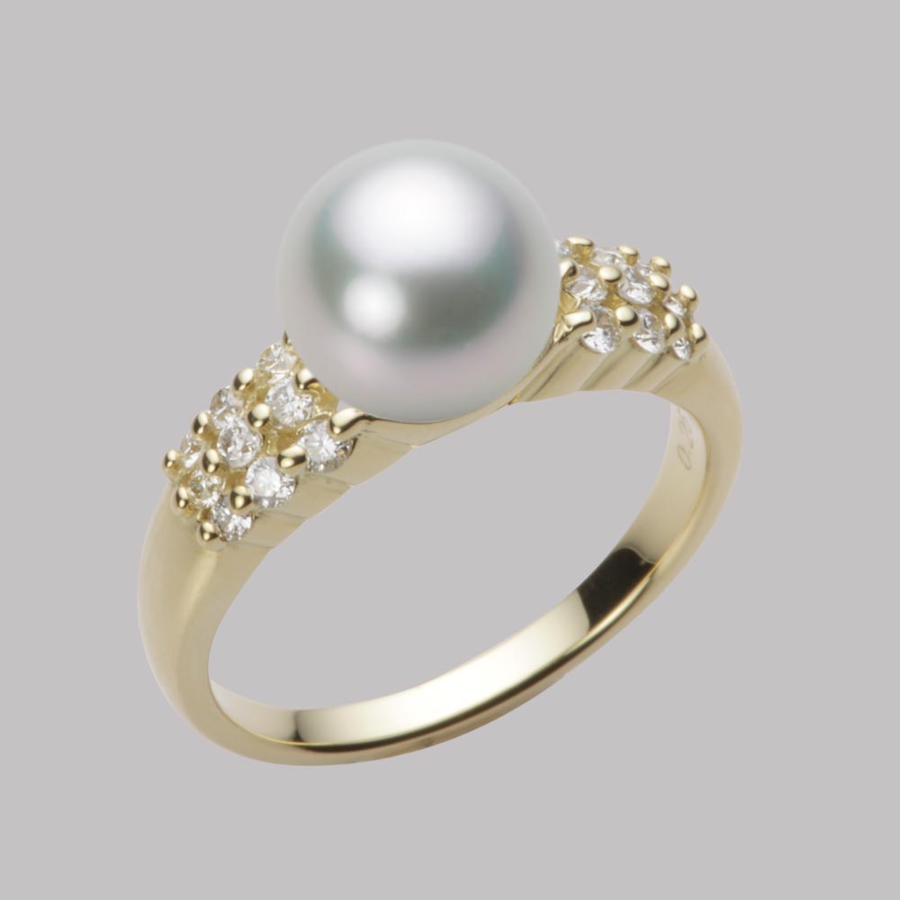 8.5mmアコヤ真珠リング（シルバーグレー）