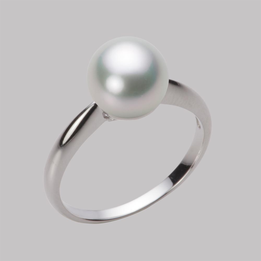 8.5mmアコヤ真珠リング（シルバーグレー）