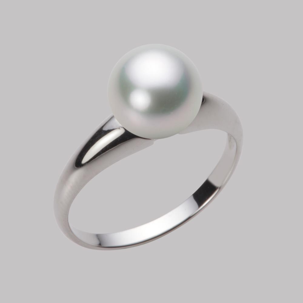 8.5mmアコヤ真珠リング（シルバーグレー）
