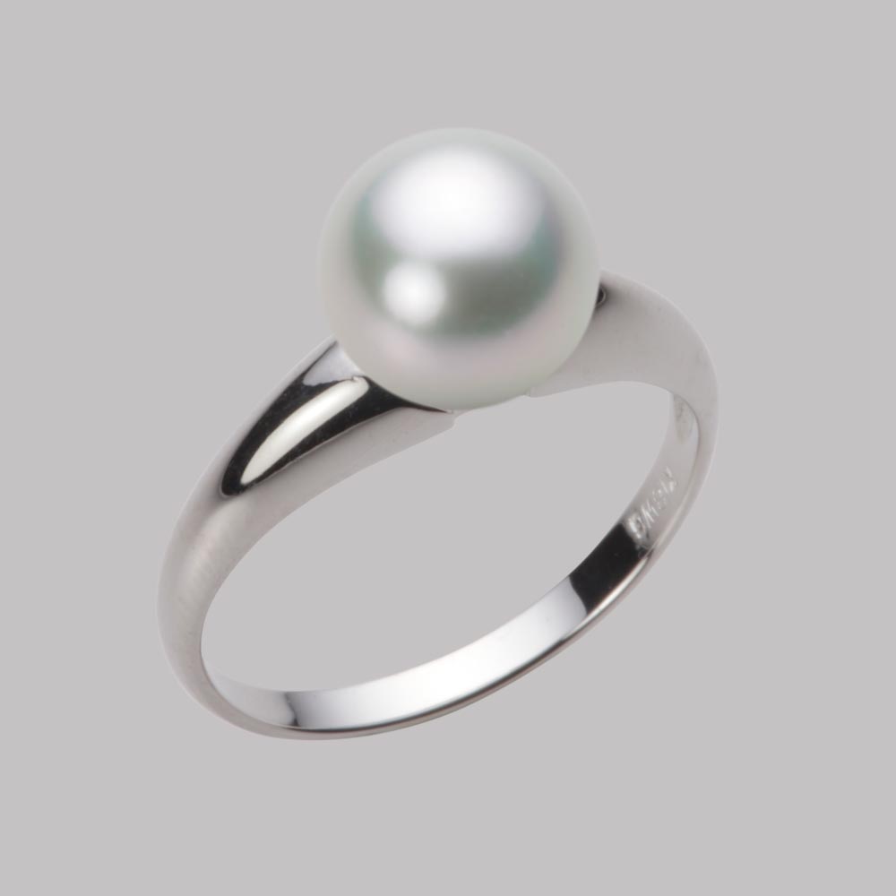 8.5mmアコヤ真珠リング（シルバーグレー）