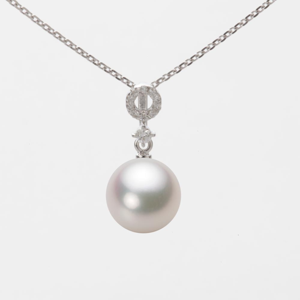 8.5mmアコヤ真珠ペンダント（ホワイトピンク・マリン）