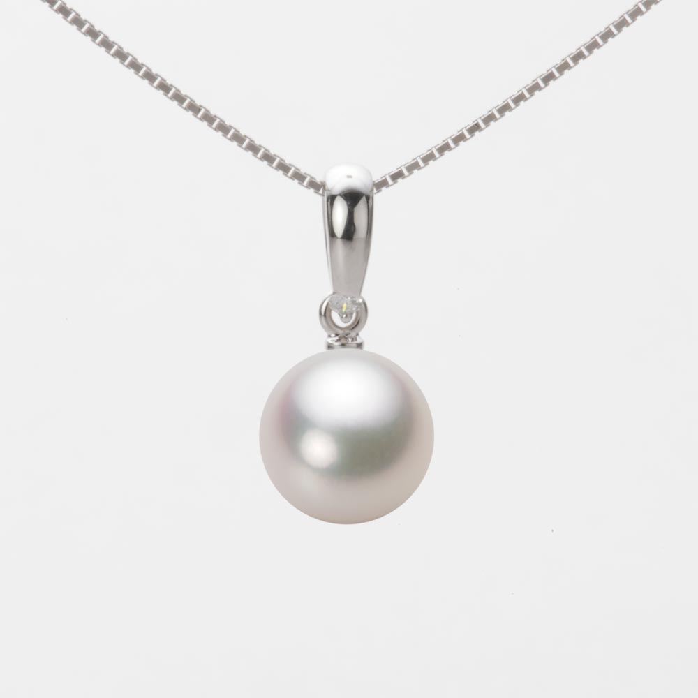 8.5mmアコヤ真珠ペンダント（ホワイトピンク・マリン）