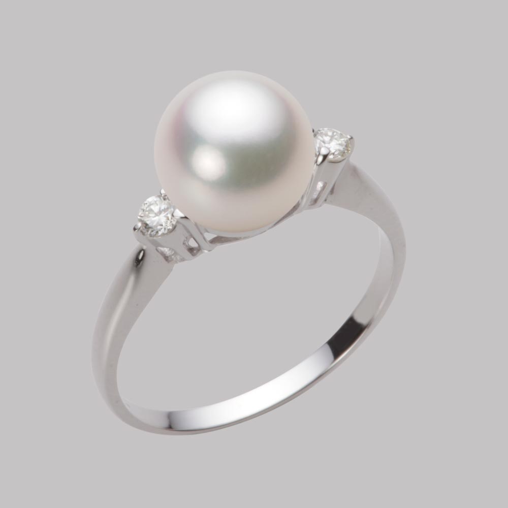 8.5mmアコヤ真珠リング（ホワイトピンク・マリン）