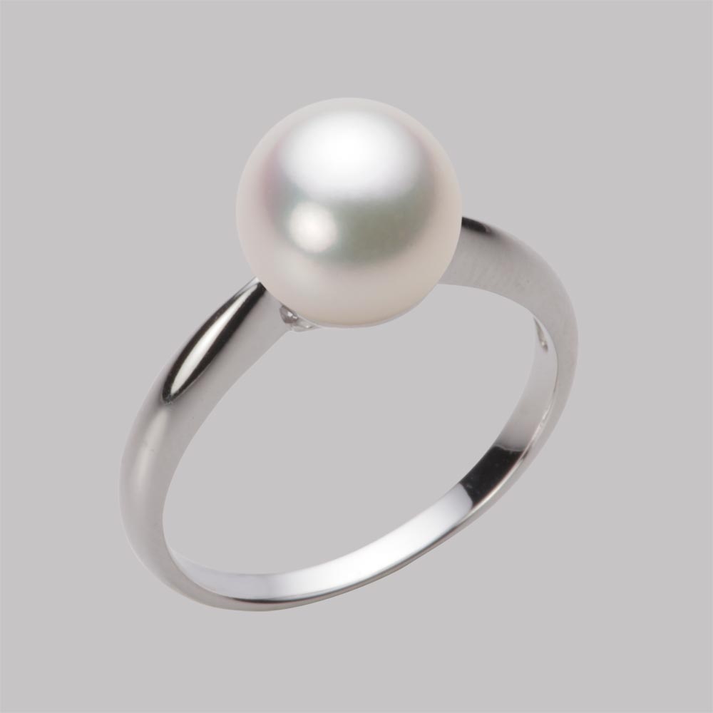 8.5mmアコヤ真珠リング（ホワイトピンク・マリン）