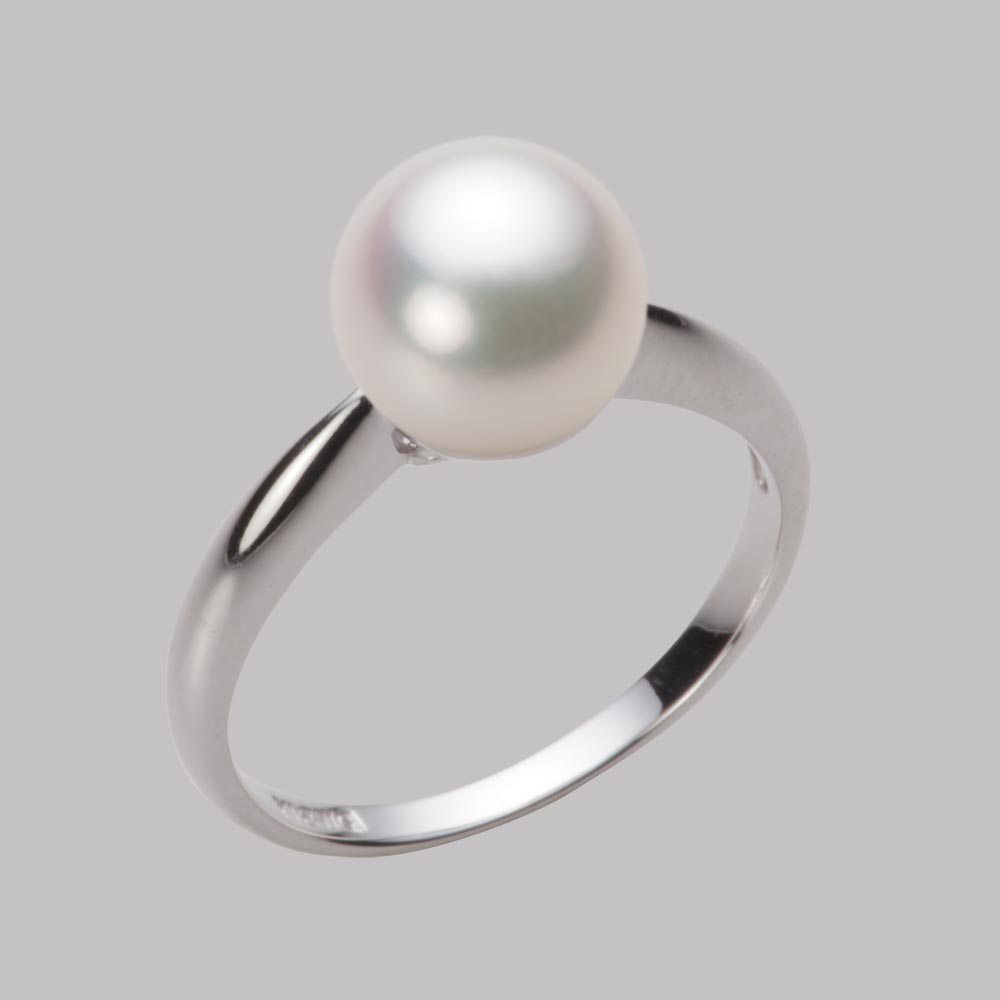 8.5mmアコヤ真珠リング（ホワイトピンク・マリン）