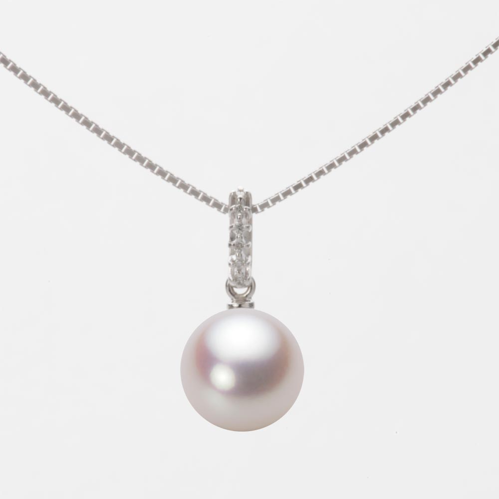 8.5mmアコヤ真珠ペンダント（ホワイトピンク・ロゼ）