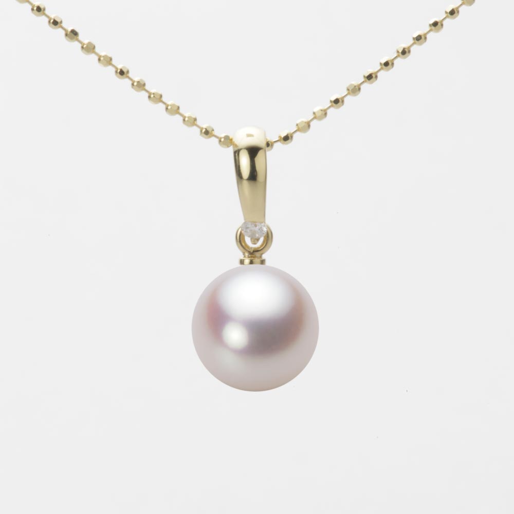 8.5mmアコヤ真珠ペンダント（ホワイトピンク・ロゼ）