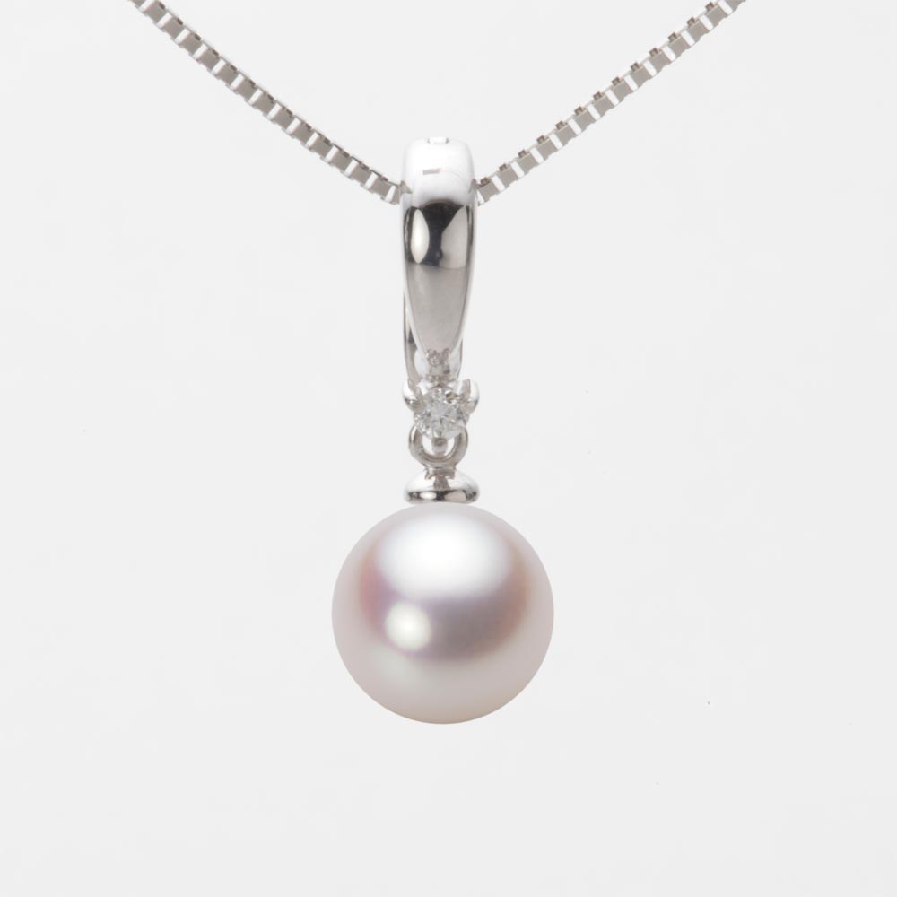 8.5mmアコヤ真珠ペンダント（ホワイトピンク・ロゼ）