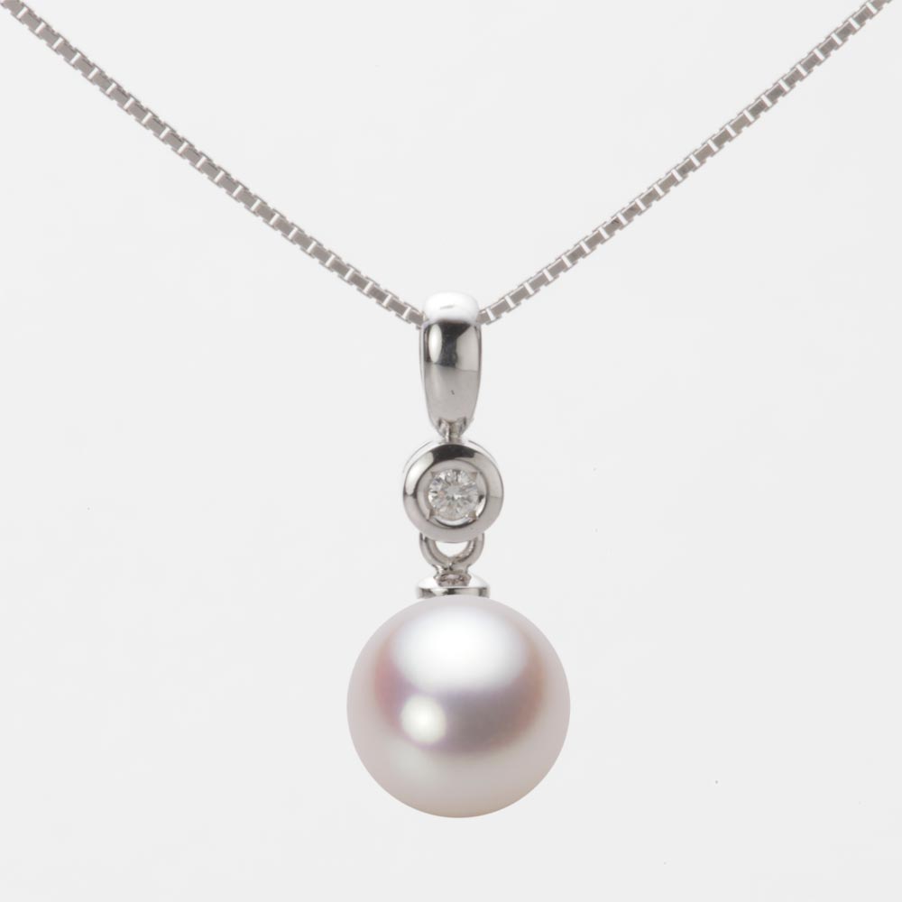 8.5mmアコヤ真珠ペンダント（ホワイトピンク・ロゼ）