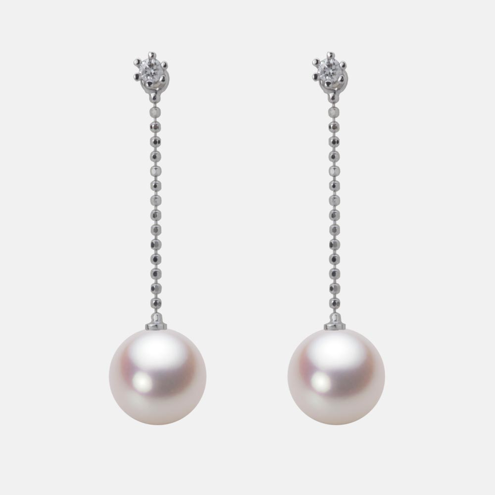 8.5mmアコヤ真珠ピアス（ホワイトピンク・ロゼ）