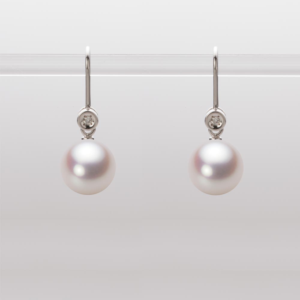 8.5mmアコヤ真珠ピアス（ホワイトピンク・ロゼ）