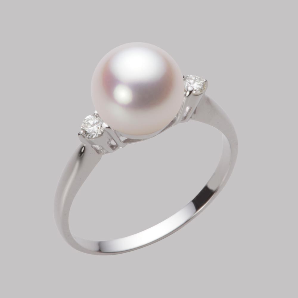 8.5mmアコヤ真珠リング（ホワイトピンク・ロゼ）