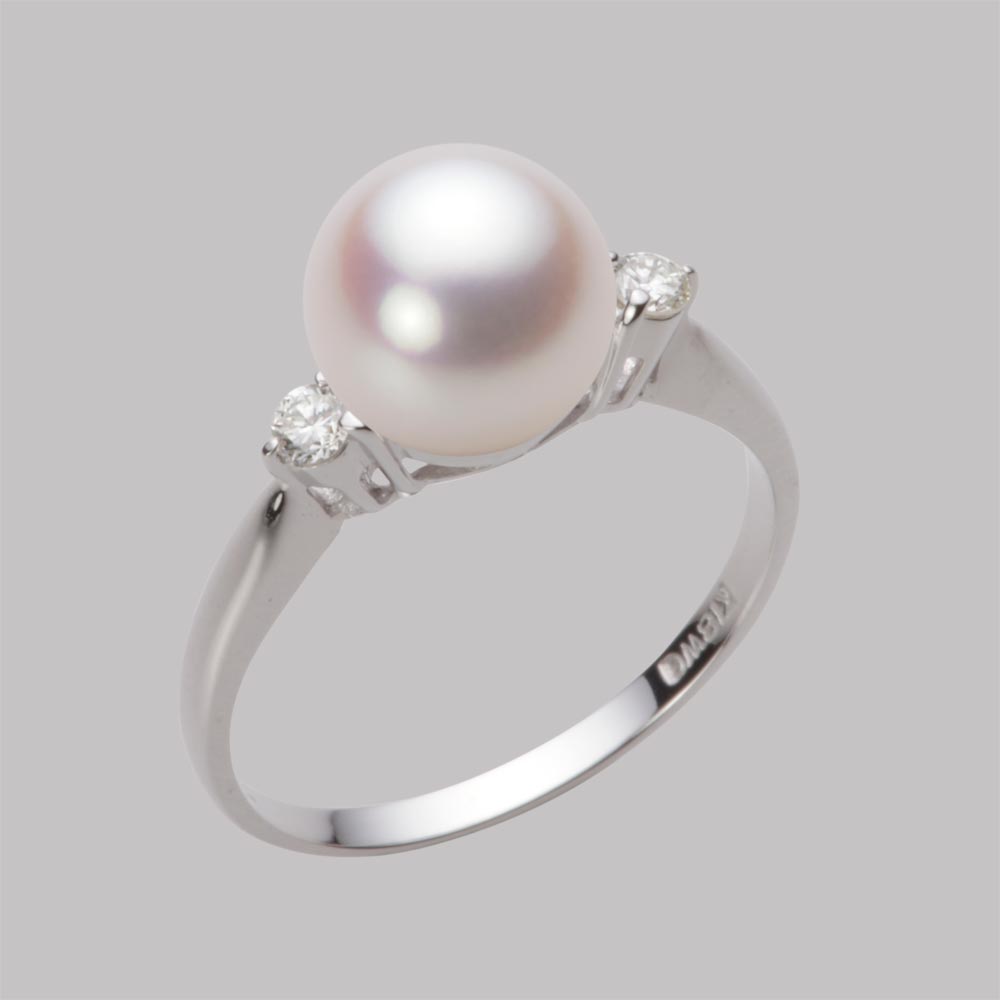 8.5mmアコヤ真珠リング（ホワイトピンク・ロゼ）