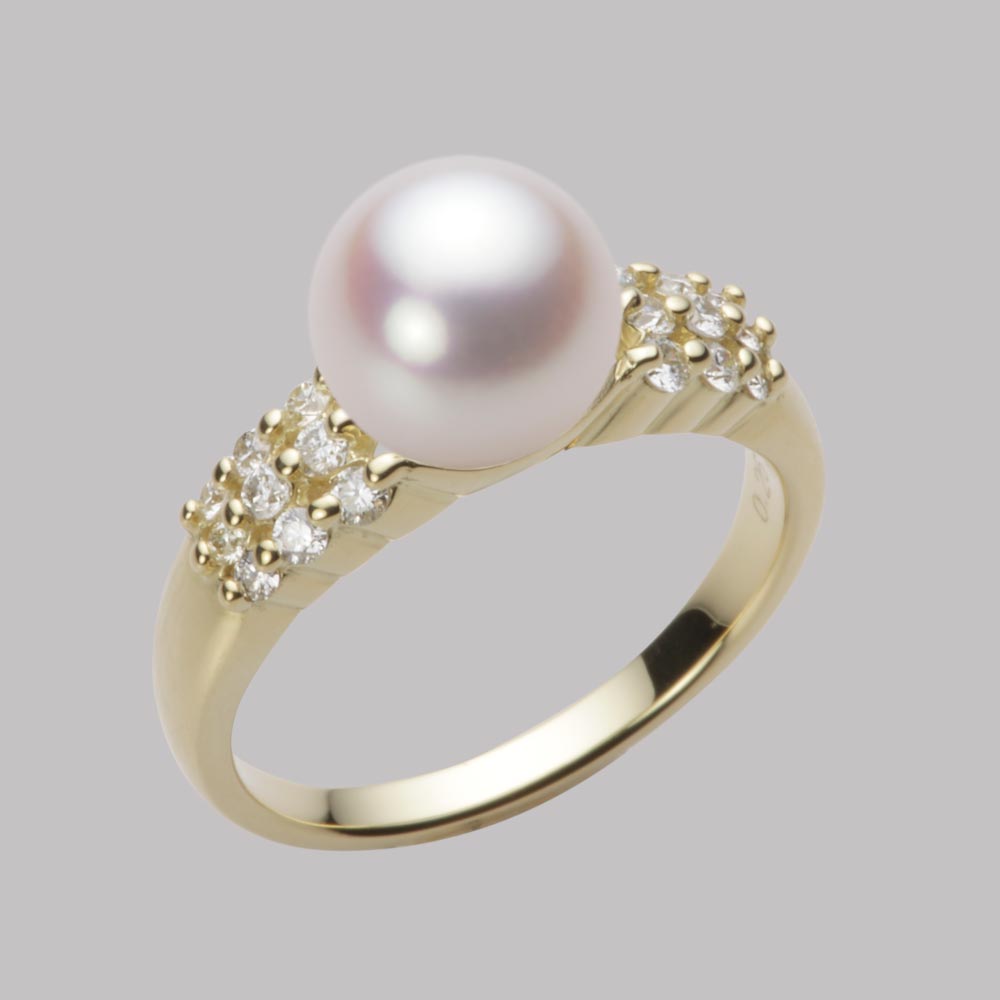 8.5mmアコヤ真珠リング（ホワイトピンク・ロゼ）