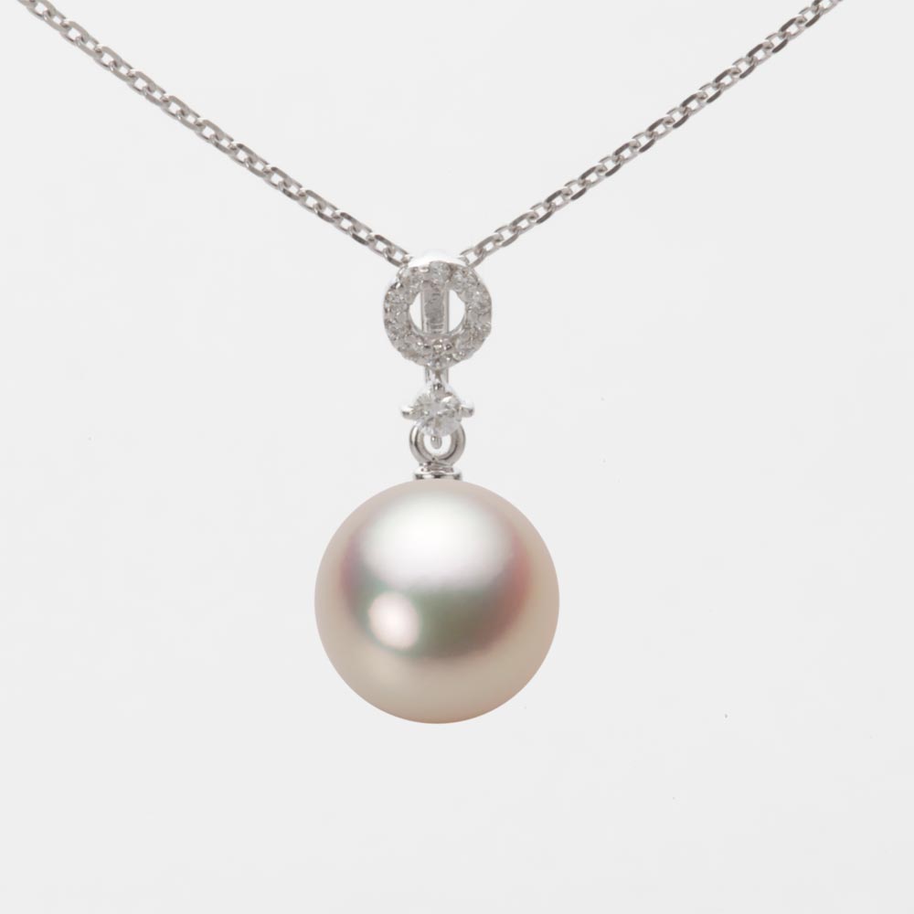 9.0mmアコヤ真珠ペンダント（シャンパンゴールド）