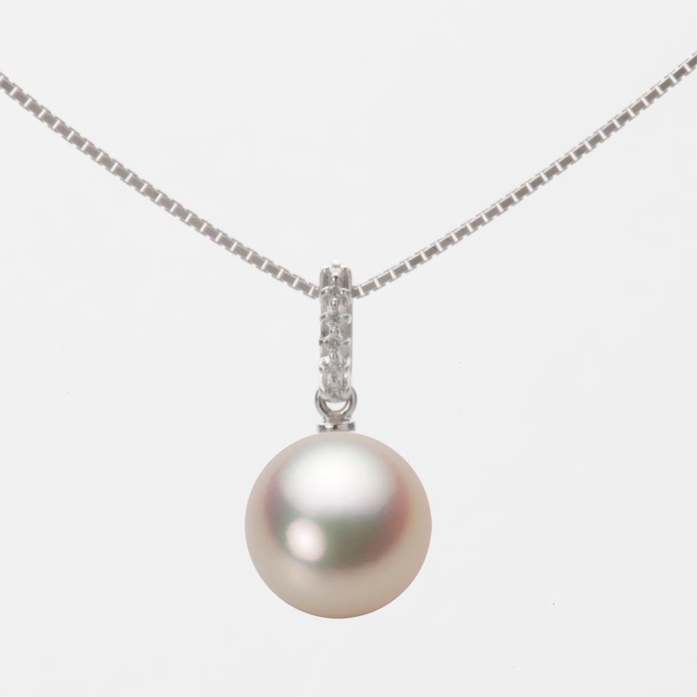 9.0mmアコヤ真珠ペンダント（シャンパンゴールド）