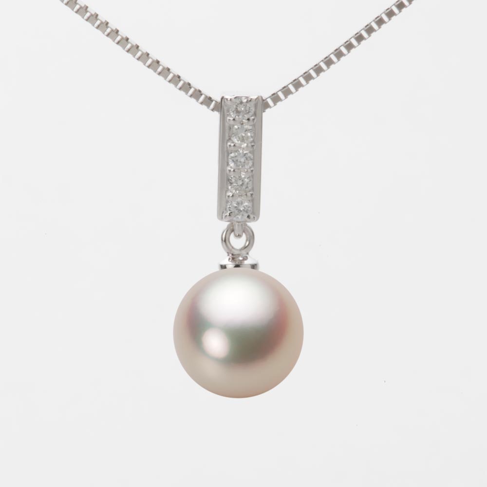 9.0mmアコヤ真珠ペンダント（シャンパンゴールド）