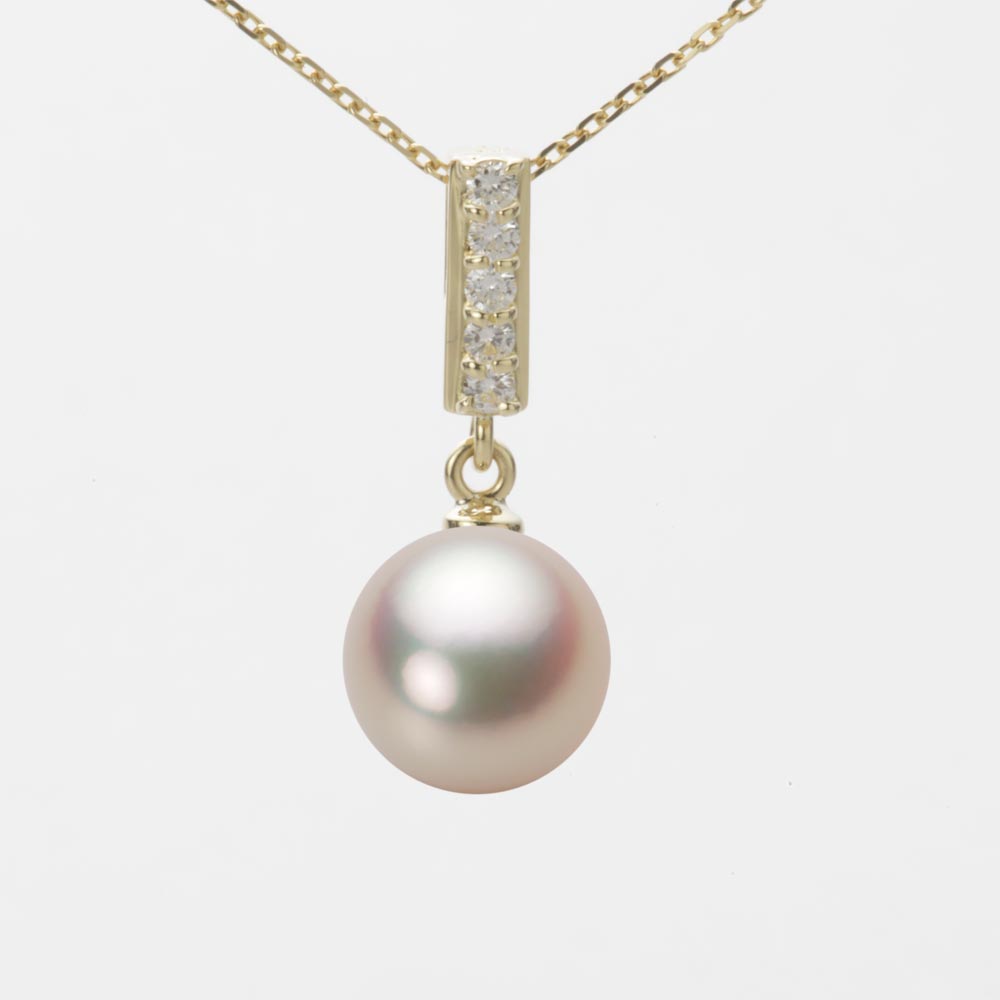 9.0mmアコヤ真珠ペンダント（シャンパンゴールド）