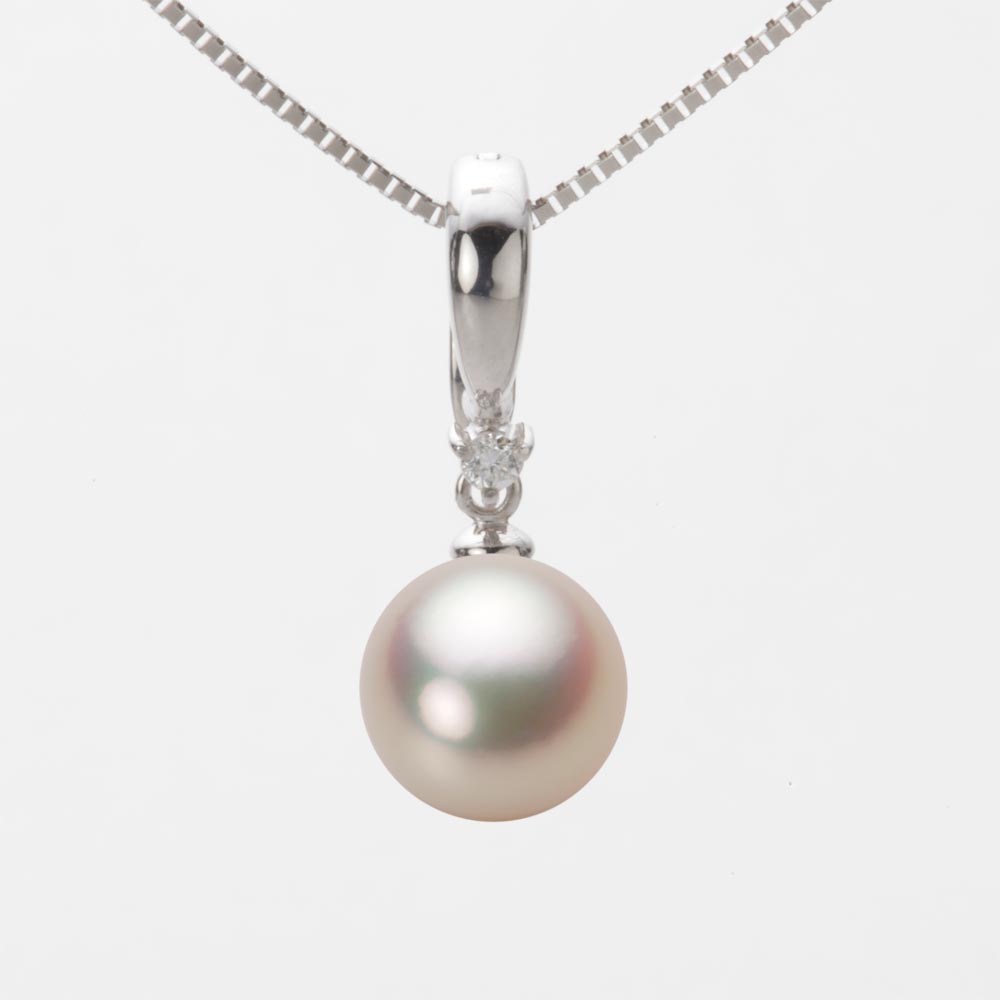 9.0mmアコヤ真珠ペンダント（シャンパンゴールド）