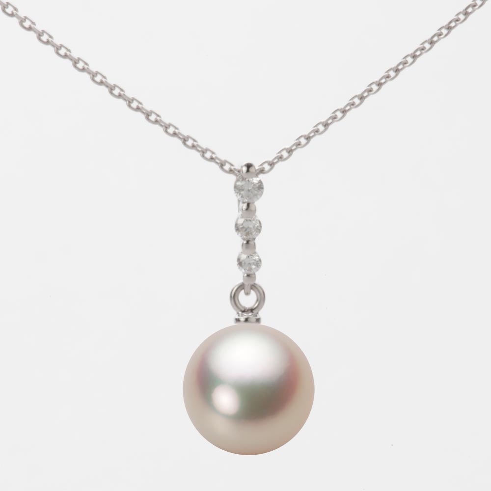 9.0mmアコヤ真珠ペンダント（シャンパンゴールド）