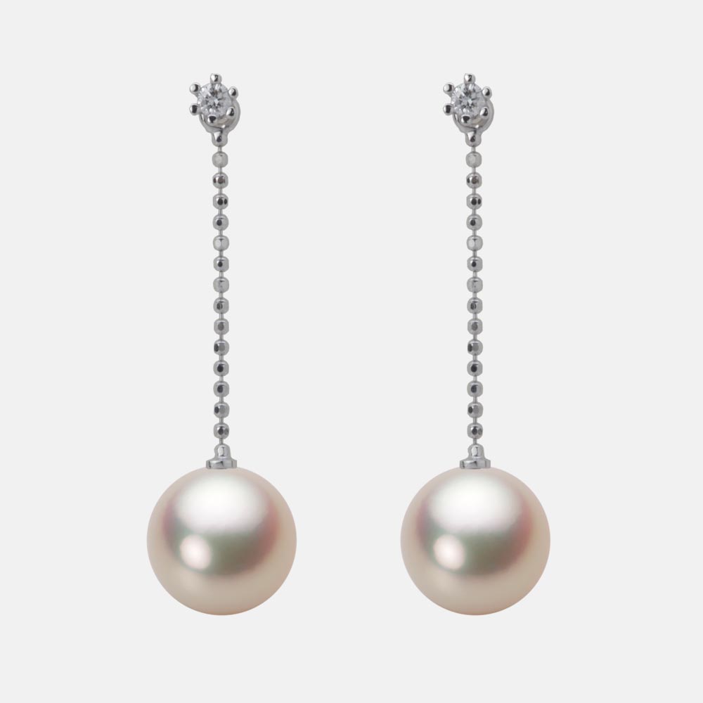 9.0mmアコヤ真珠ピアス（シャンパンゴールド）