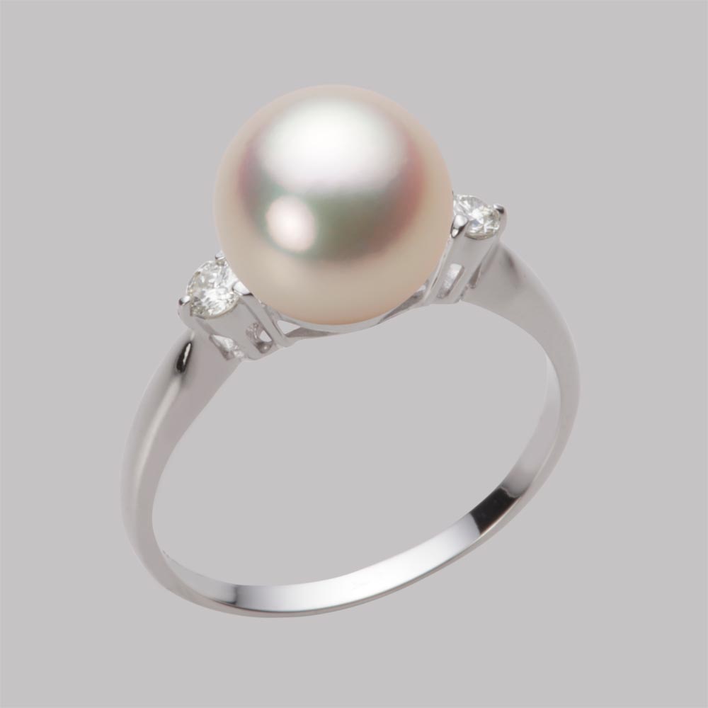 9.0mmアコヤ真珠リング（シャンパンゴールド）