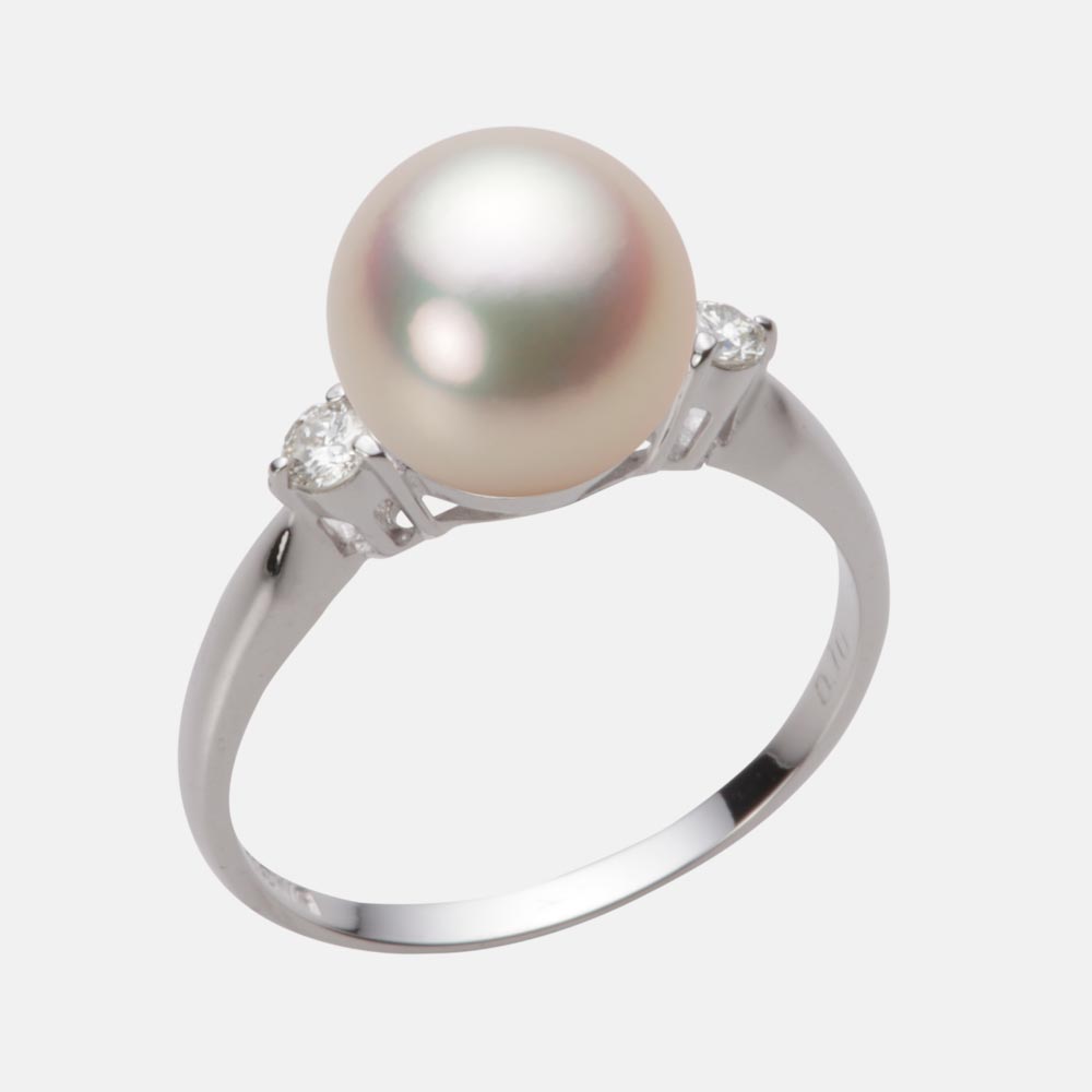 9.0mmアコヤ真珠リング（シャンパンゴールド）