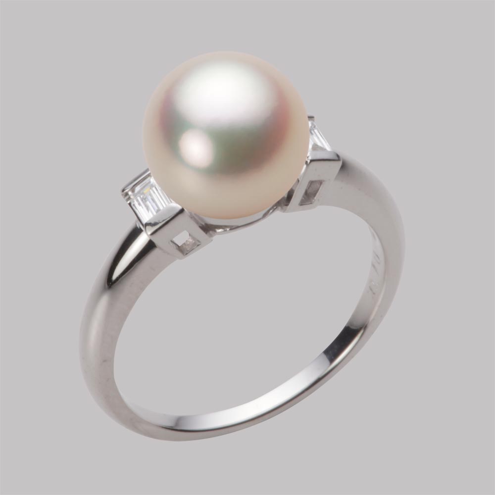 9.0mmアコヤ真珠リング（シャンパンゴールド）