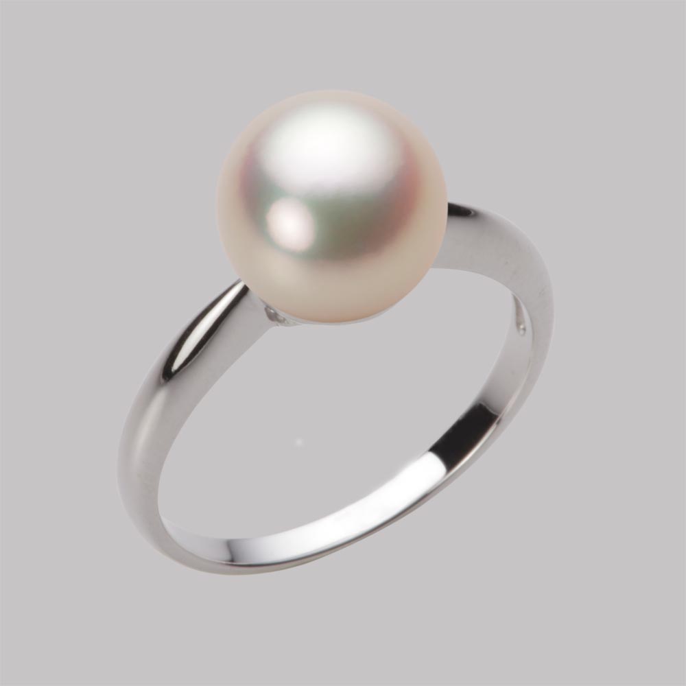 9.0mmアコヤ真珠リング（シャンパンゴールド）