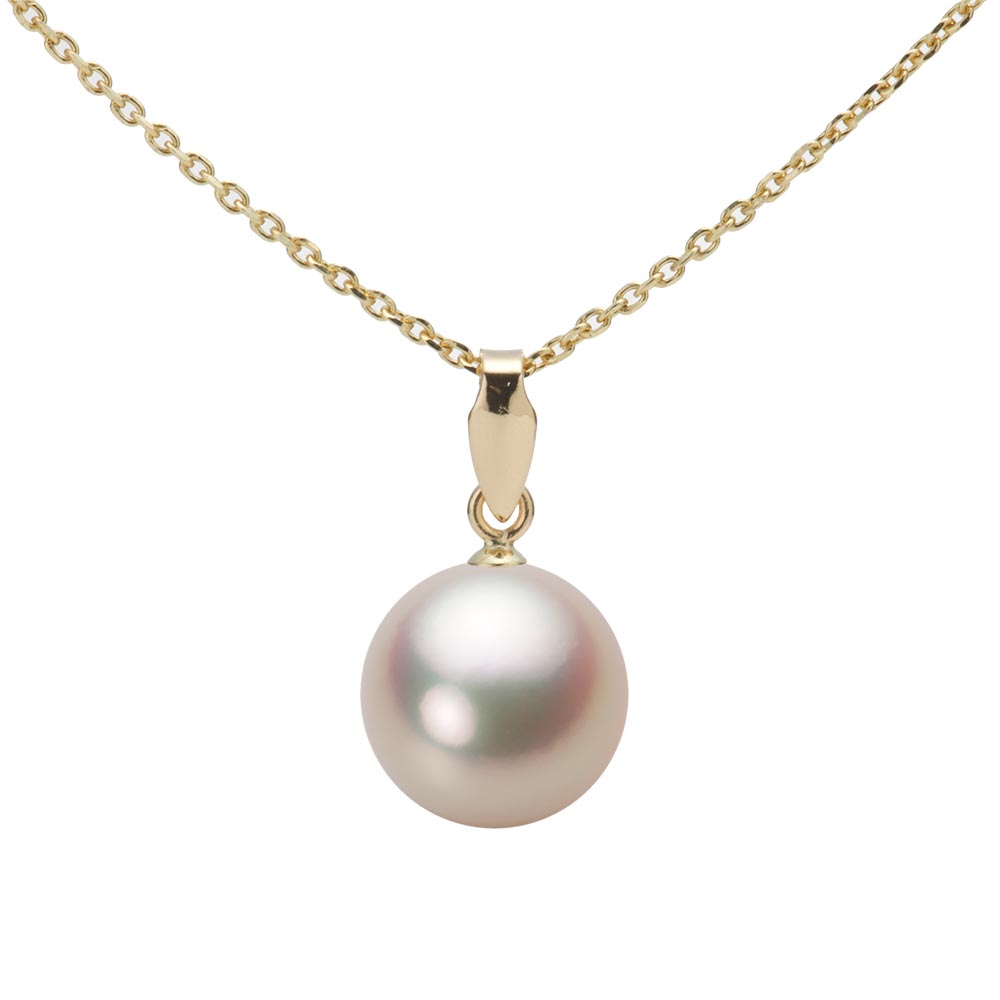 9.0mmアコヤ真珠ペンダント （シャンパンゴールド）