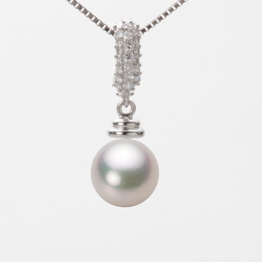 9.0mmアコヤ真珠ペンダント（シャンパンホワイト）