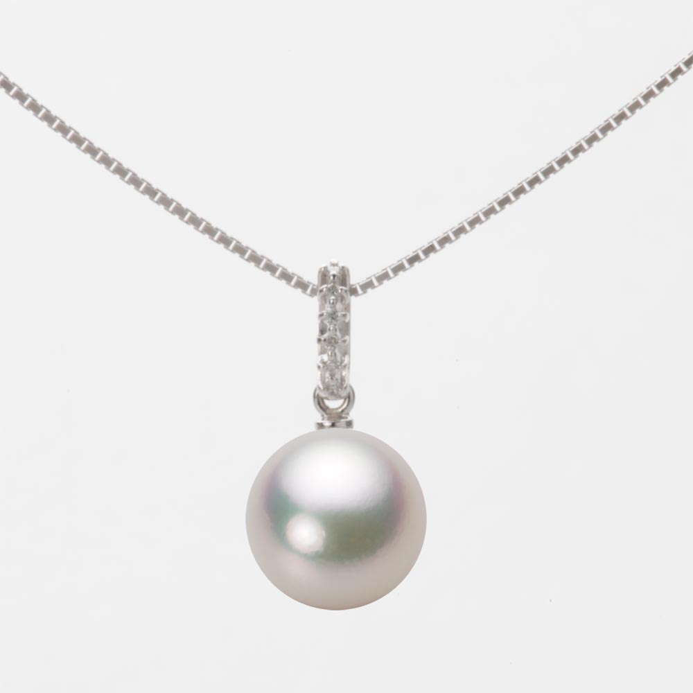 9.0mmアコヤ真珠ペンダント（シャンパンホワイト）