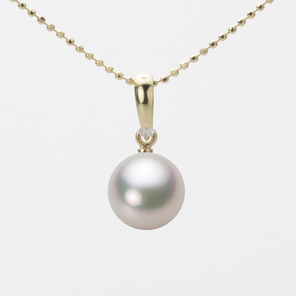 9.0mmアコヤ真珠ペンダント（シャンパンホワイト）