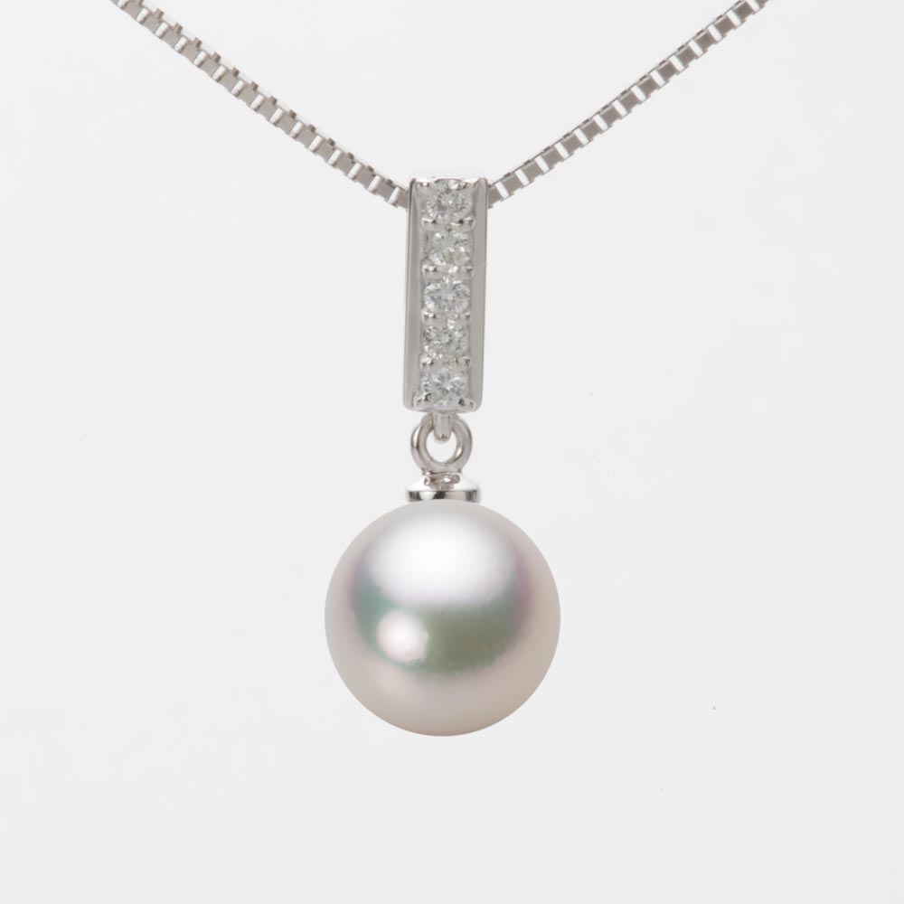 9.0mmアコヤ真珠ペンダント（シャンパンホワイト）