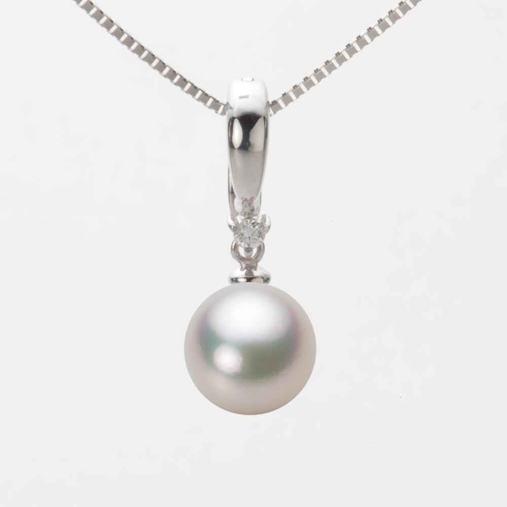 9.0mmアコヤ真珠ペンダント（シャンパンホワイト）