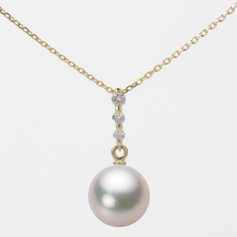 9.0mmアコヤ真珠ペンダント（シャンパンホワイト）