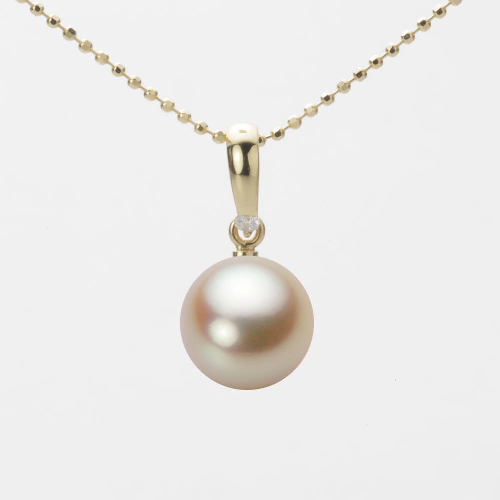9.0mmアコヤ真珠ペンダント（ナチュラルゴールド）