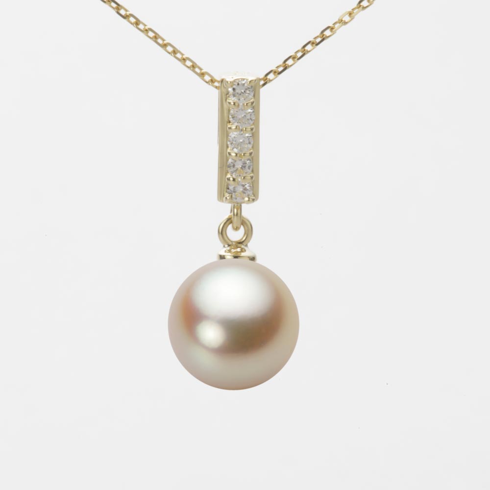 9.0mmアコヤ真珠ペンダント（ナチュラルゴールド）