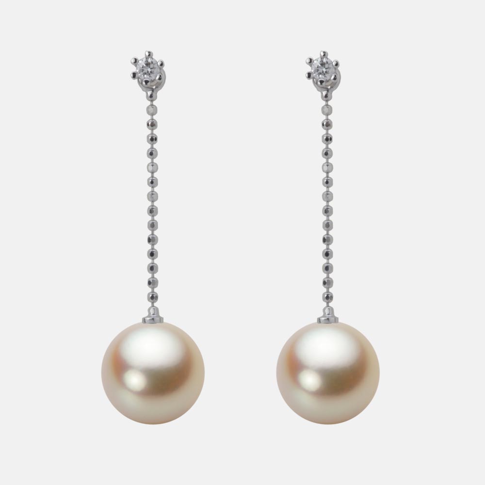 9.0mmアコヤ真珠ピアス（ナチュラルゴールド）