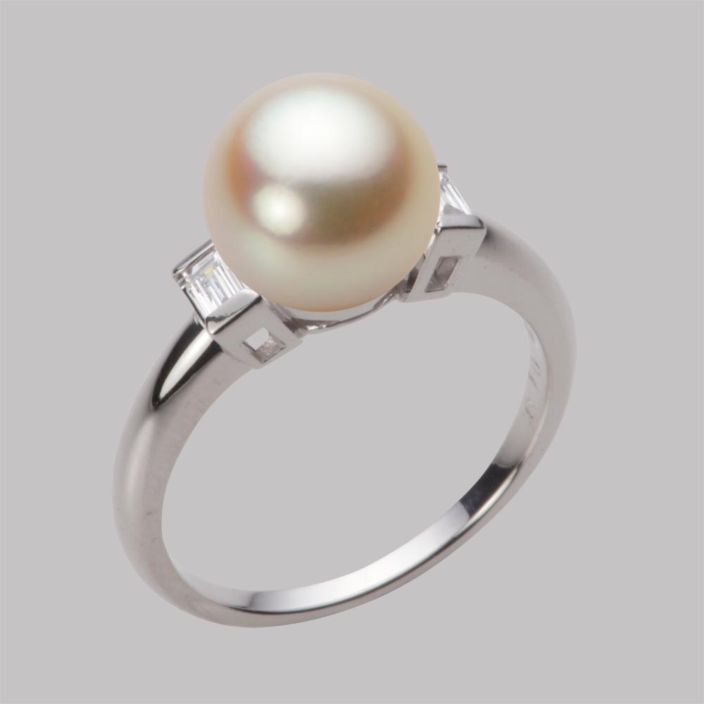 9.0mmアコヤ真珠リング（ナチュラルゴールド）