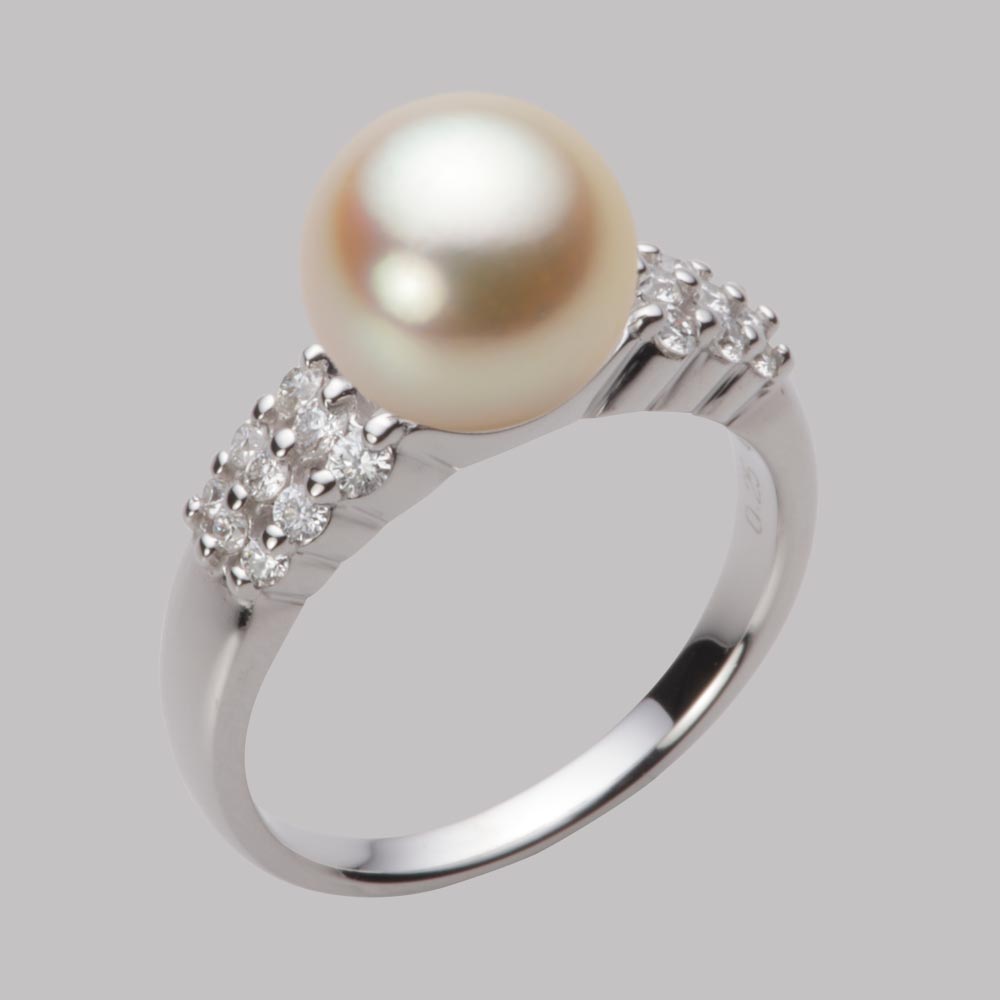 9.0mmアコヤ真珠リング（ナチュラルゴールド）