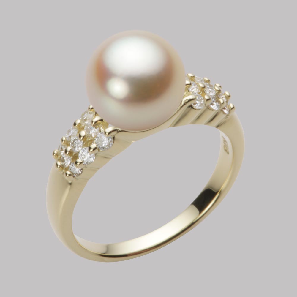 9.0mmアコヤ真珠リング（ナチュラルゴールド）