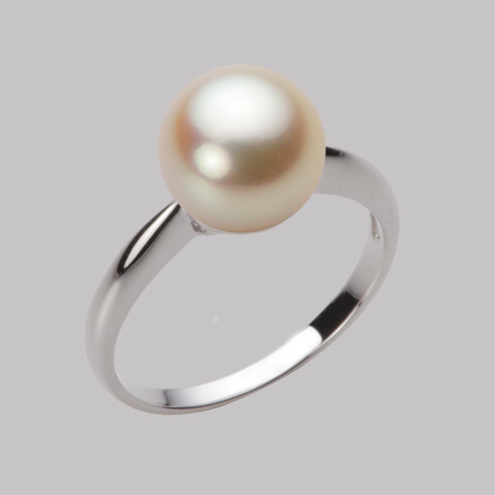 9.0mmアコヤ真珠リング（ナチュラルゴールド）