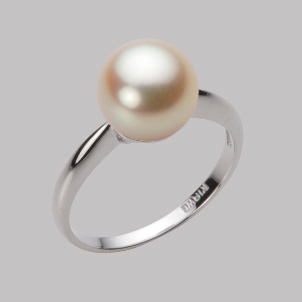 9.0mmアコヤ真珠リング（ナチュラルゴールド）