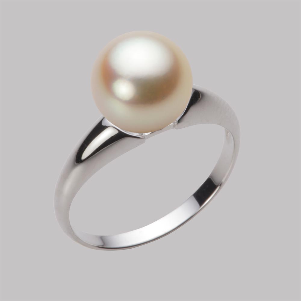 9.0mmアコヤ真珠リング（ナチュラルゴールド）