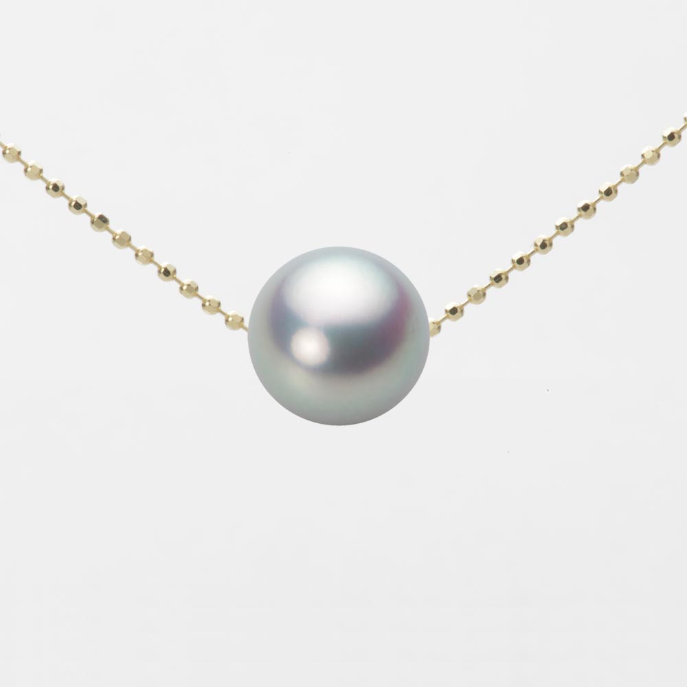 9.0mmアコヤ真珠ペンダント （シルバーグレー）