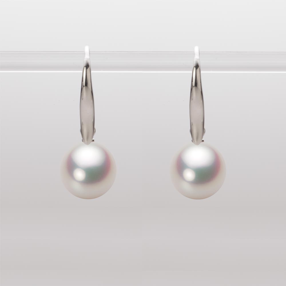 9.0mmアコヤ真珠ピアス（ホワイトピンク・マリン）