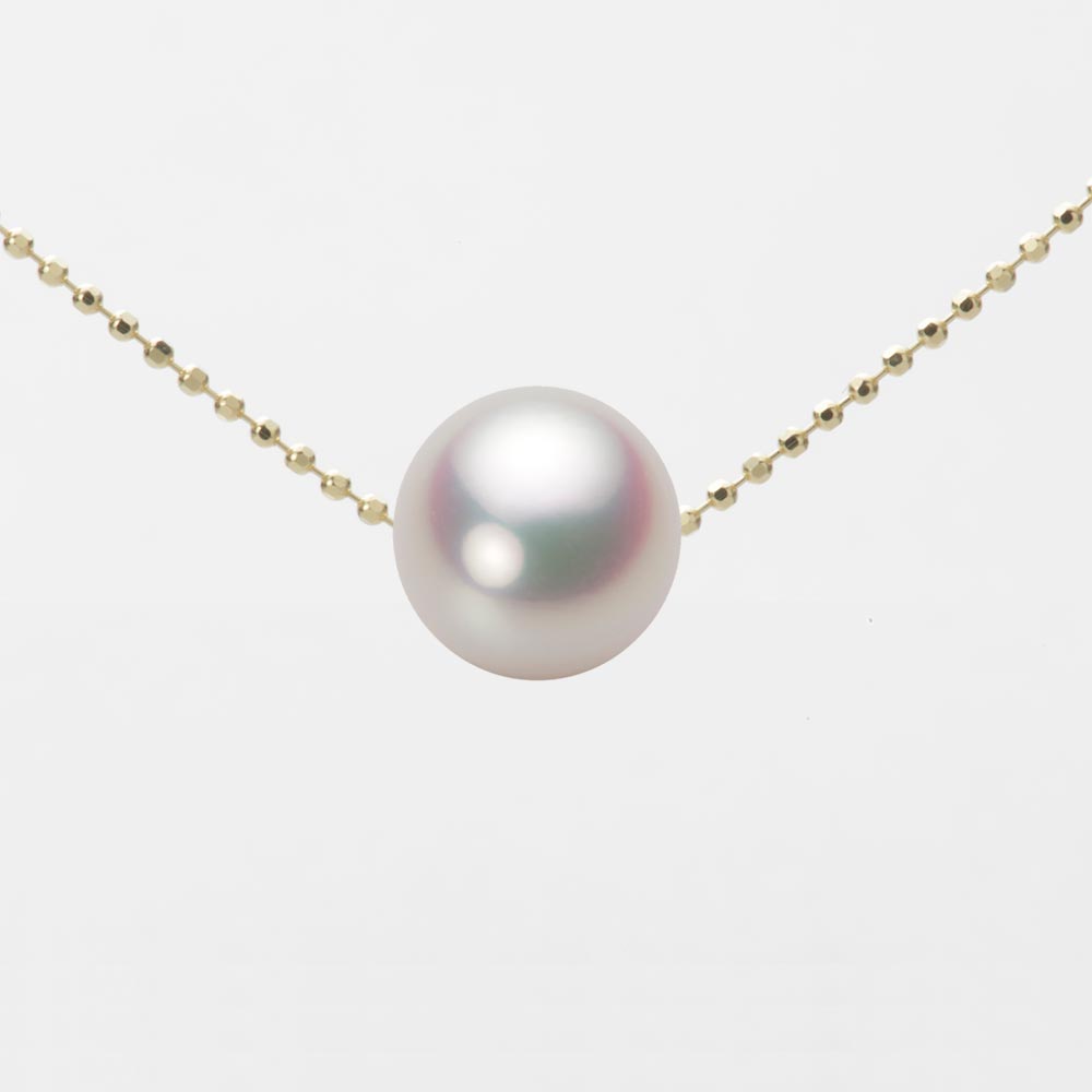 9.0mmアコヤ真珠ペンダント （ホワイトピンク・マリン）