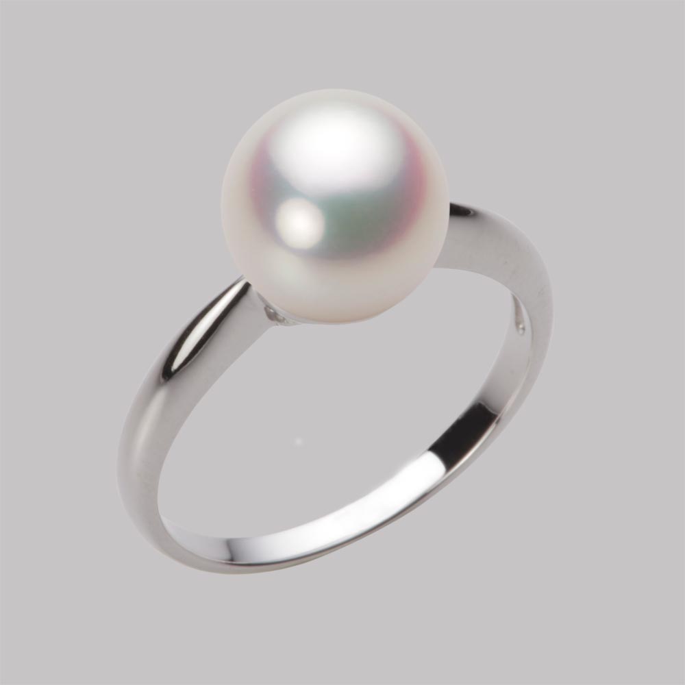 9.0mmアコヤ真珠リング（ホワイトピンク・マリン）