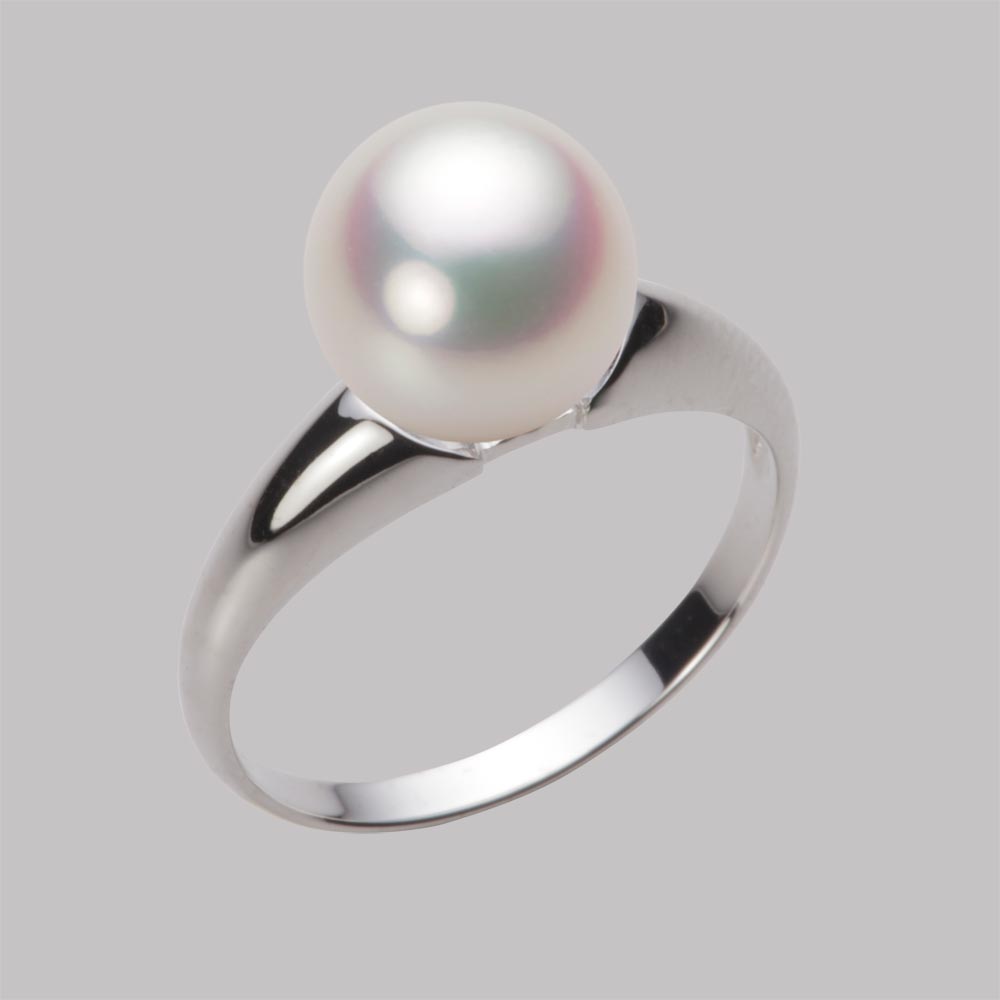 9.0mmアコヤ真珠リング（ホワイトピンク・マリン）